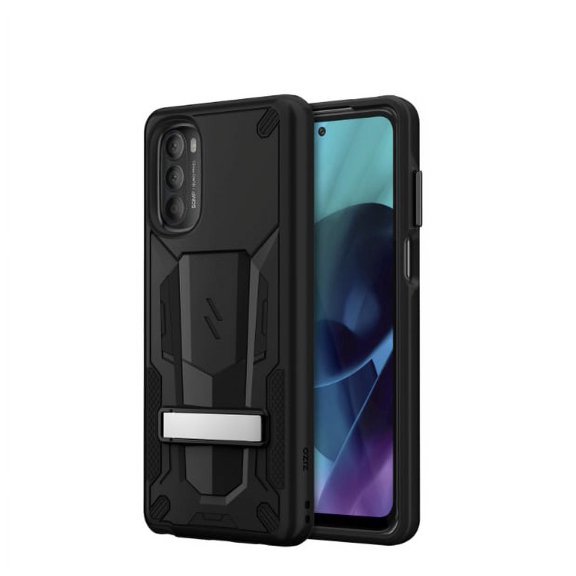 ZIZO TFM-MOTGSTL22-BKBK TRANSFORM Series for moto g STYLUS 2022 Case - Rugged Dual-layer Protection with Kickstand - Black