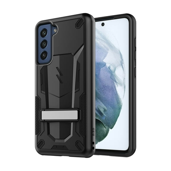 ZIZO TRANSFORM Series for Galaxy S21 FE Case - Rugged Dual-layer Protection with Kickstand - Black
