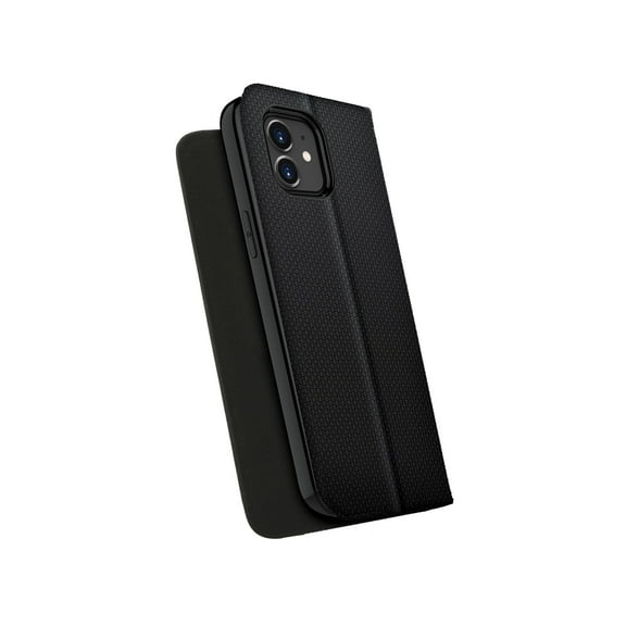 ZIZO WALLET Series for iPhone 12 / iPhone 12 Pro Case - Card Slot Kickstand Vegan Leather - Black