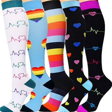 Compression Socks for Women MenYin Yang Soft Wide Calf Compression