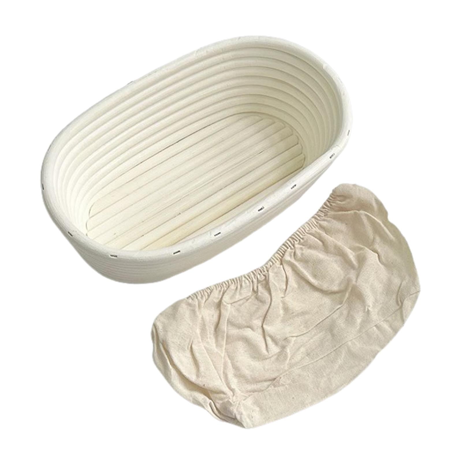 ZIZOCWA Bread Proofing Baskets Oval Shaped Dough Proofing Bowls with Liners Rattan Sourdough