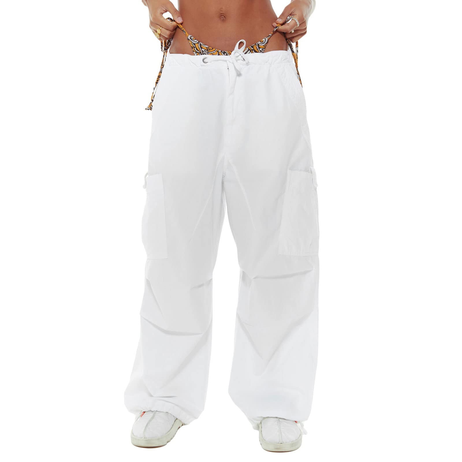 Low Waist Cargo Pants with Side Pockets High Quality 100% Cotton Comfortable  Pants Wholesale Custom Logo Women's Cargo Pants - China Clothing and  Apparel price