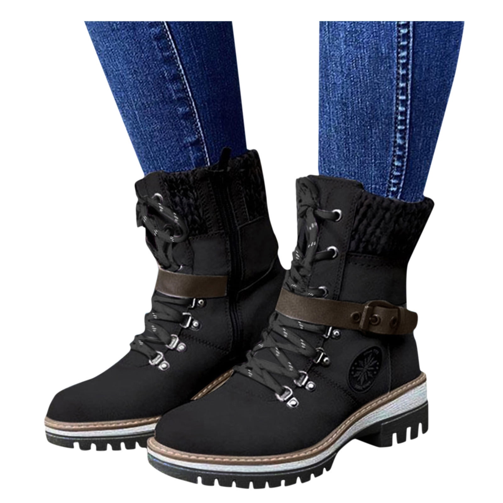 ZIZOCWA Expensive Shoes Women Boots Wide Women S Boots Ladies Snow