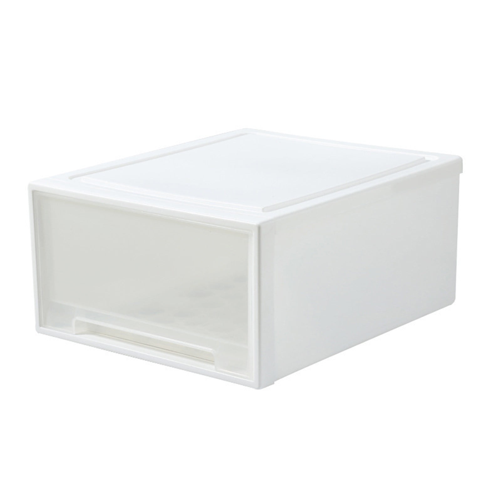 Mainstays Clear Plastic Glossy Finish Extra Tall Shoe Box with Lid, Adult  Size 