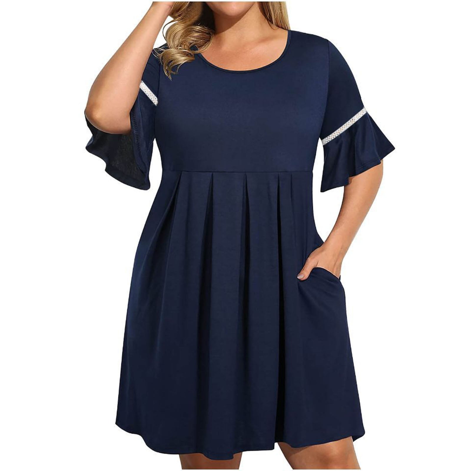 ZIZOCWA Plus Size Dresses For Wedding Guest Fall Daily Dresses For