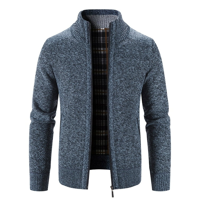 Casual Stand Collar Solid Color Long Sleeve Plus Velvet Fur Sweater Casual Stand Collar Solid Color Long Sleeve Plus Velvet Fur Sweater