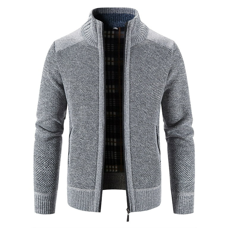 Casual Stand Collar Solid Color Long Sleeve Plus Velvet Fur Sweater Casual Stand Collar Solid Color Long Sleeve Plus Velvet Fur Sweater