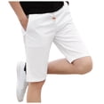 ZIZOCWA Men'S Cargo Jeans Men'S Linen Shorts Casual Elastic Waist