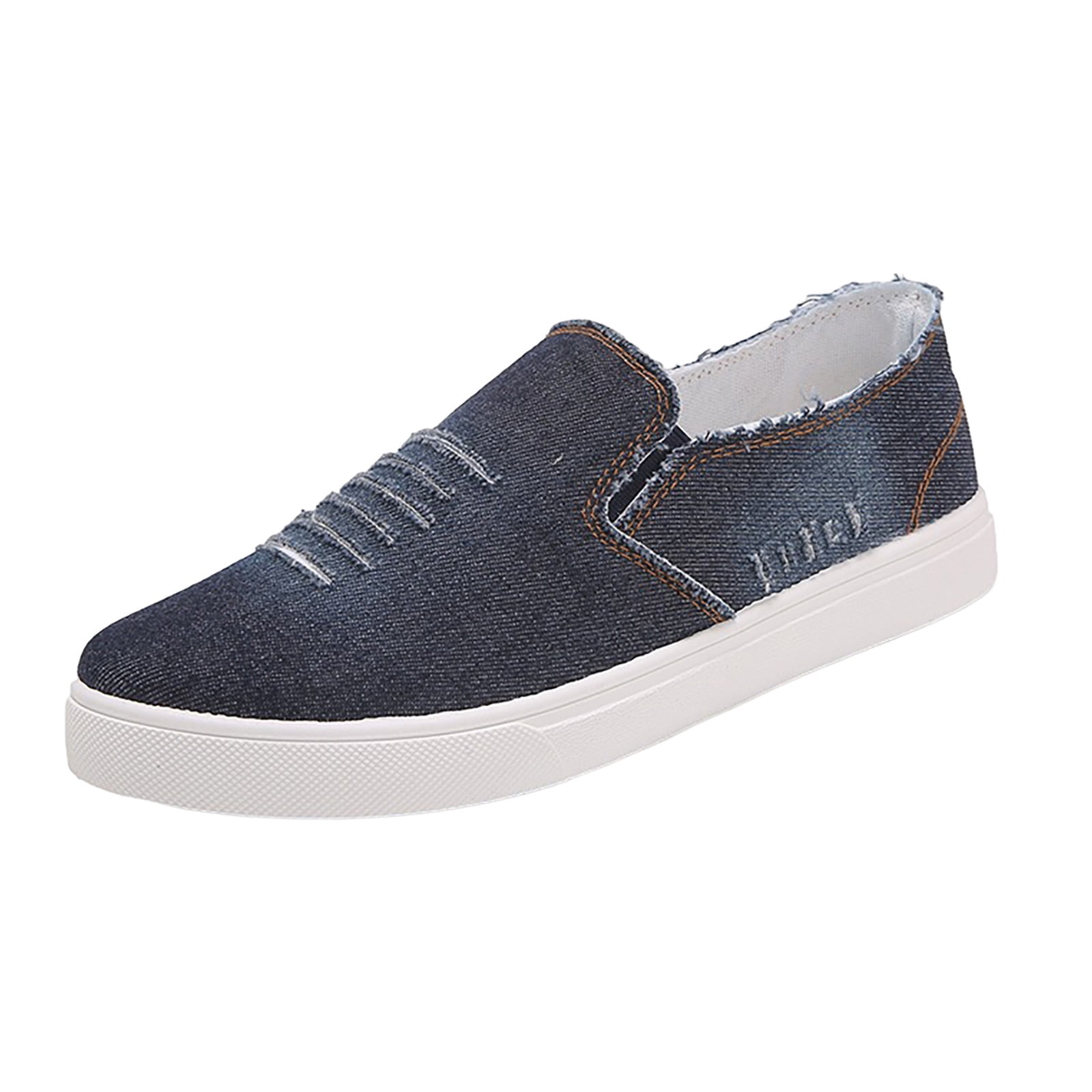 ZIZOCWA Trendy Denim Slip On Casual Shoes for Men Summer