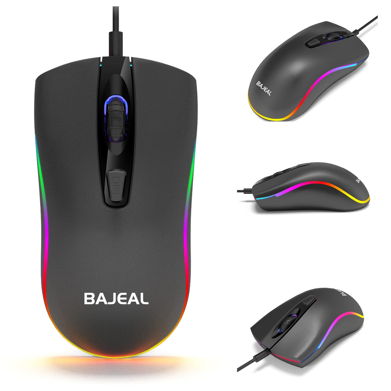 ZIZOCWA USB Wired Mouse with Ergonomic Design Reduces Hand Fatigue