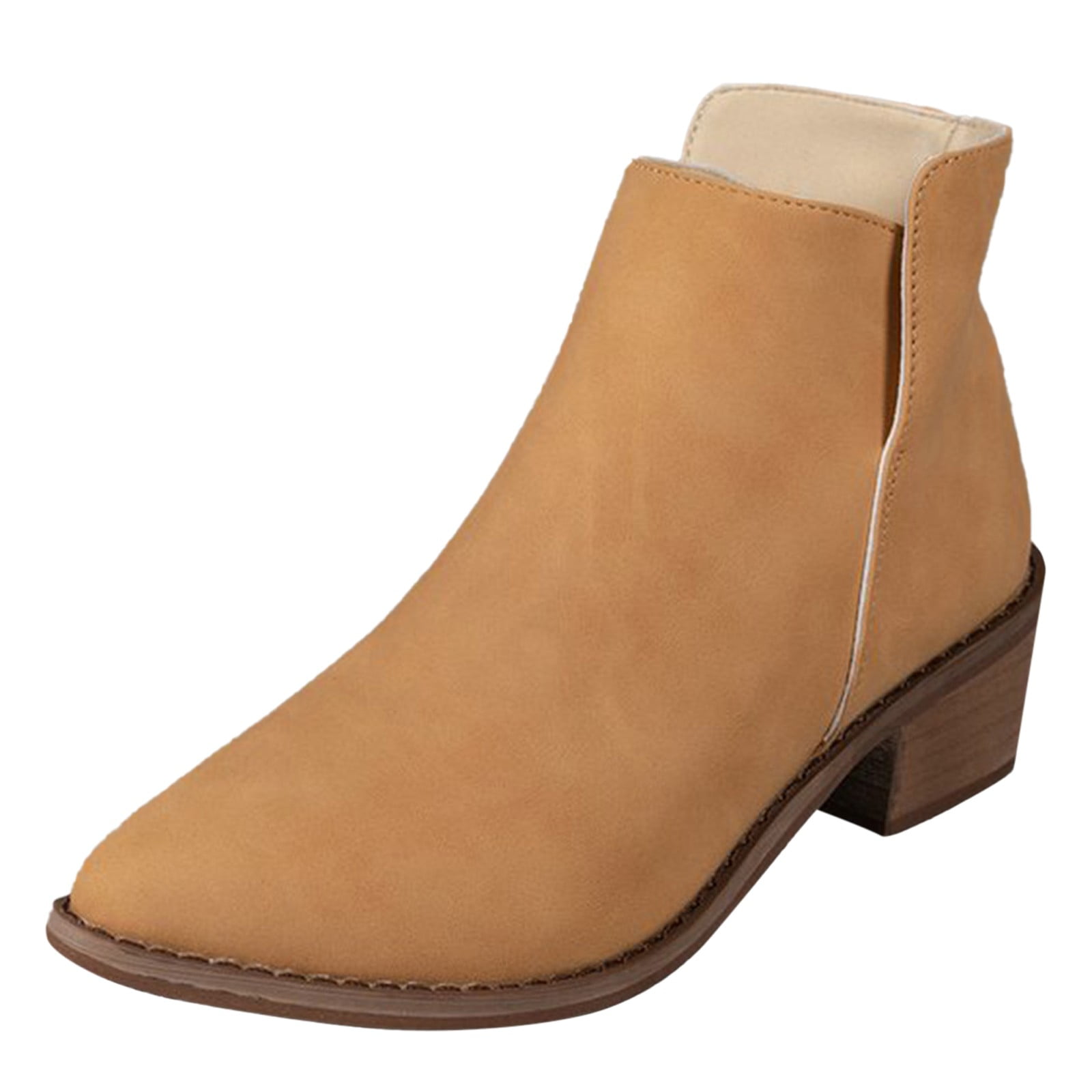 Ankle boots with side slits hot sale
