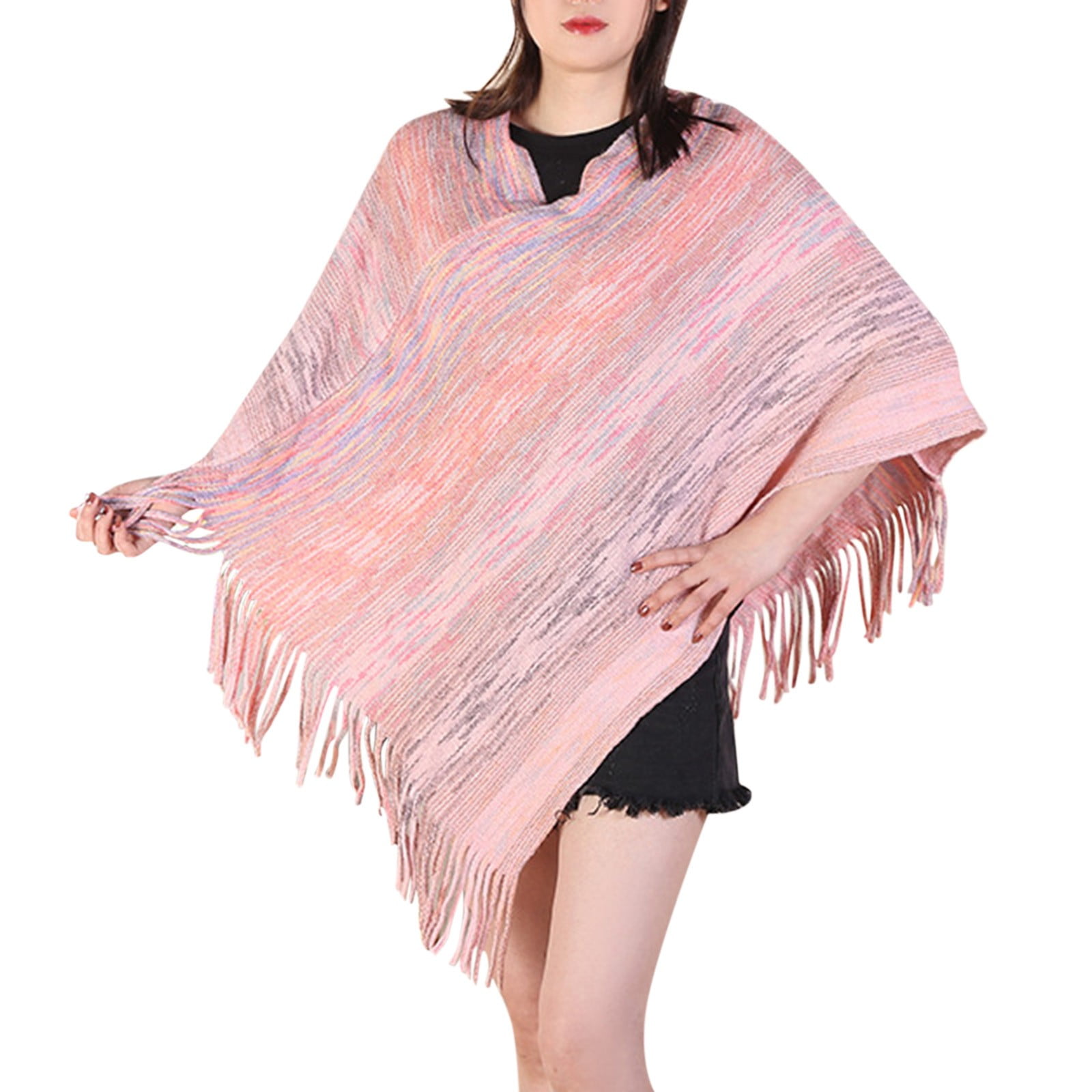 Thick Winter Poncho Women Scarf Luxury Floral Warm Shawl and Wrap