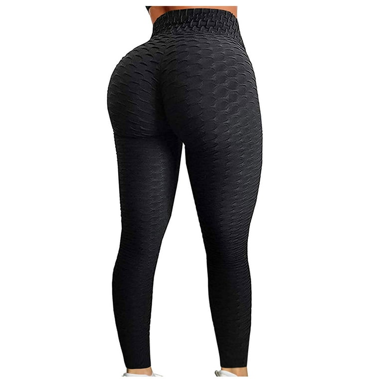 Posijego Womens Workout Leggings Print High Waisted Butt Lift Yoga Pants  Pocket Back Flap Stretch Tights 