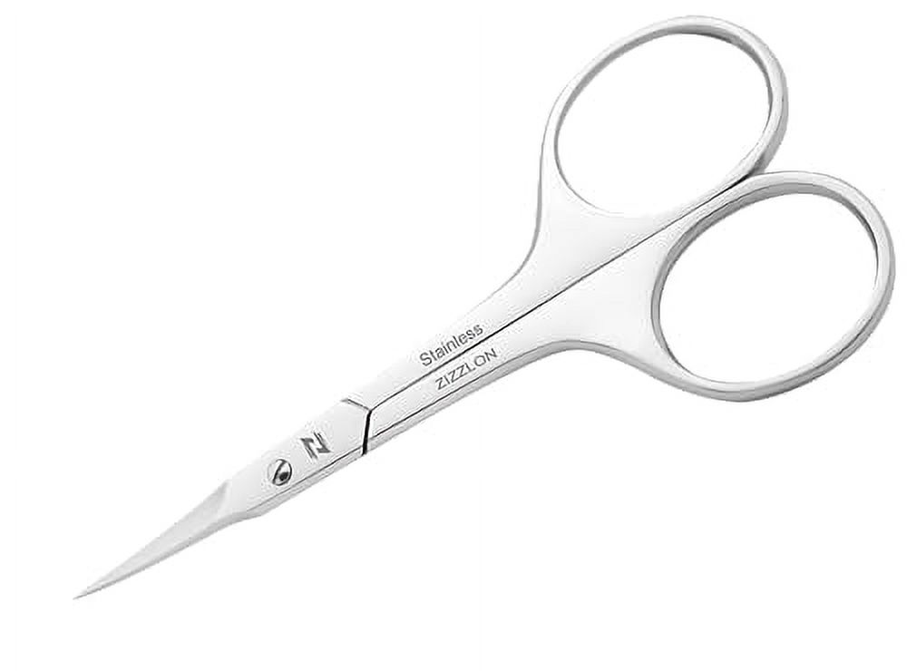 ZIZZLON Cuticle Scissors Extra Fine Curved Blade, Extra Slim Scissors