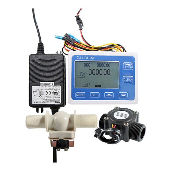 ZJ-LCD-M Digital  Meter Filling Controller LCD Display 3/4In with PE Solenoid Valve Automatic  Controller