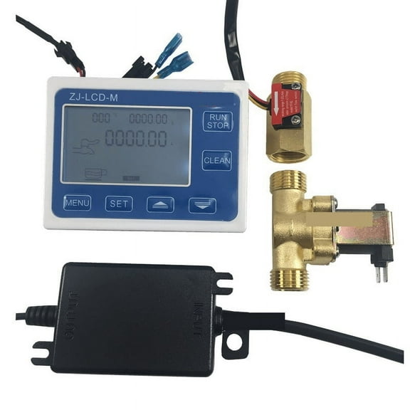 ZJ-LCD-M Quantitative Control Flow Sensor Meter, Lcd Display Water Flow Meter G1/2 Hlal Sensor YF-B2