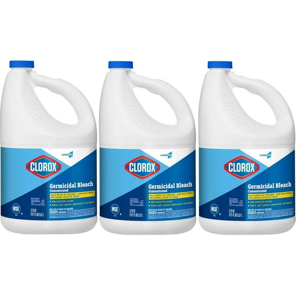 ZJBP Clorox Germicidal Bleach, 121 Ounce Bottle, Pack of 3 (Package May Vary)