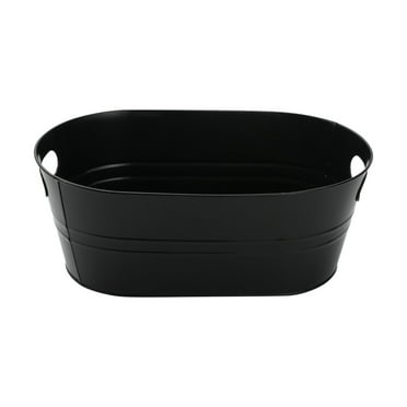 ZJDOAK 4 Gallon Galvanized Tub, Beverage Tub, Ice Buckets for Parties With Carry Handles, Drink Buckets for Parties, Beverage Tubs for Parties, Bar Supplies