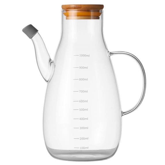 ZJDOAK Glass Oil Dispenser Bottle with Scale Anti Leak Design for Home Kitchen Ideal, Oil Dispenser Bottle for Kitchen, Oil Container Kitchen for Olive/Vinegar/Cooking/Soy Sauce