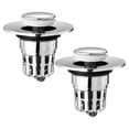 thumbnail image 1 of ZJDOAK Universal Bathroom Sink Stopper, Bullet Core Push Type Basin Pop Up Drain Filter, Sink Drain Strainer Plug No Overflow with Basket Hair Catcher, 1 of 8