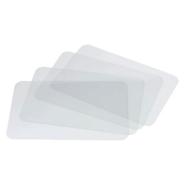 ZJDOAK Wipeable Clear Table Mat Vinyl Placemats, Plastic Placemats Matte Transparent Heat Resistant Washable Table Mats for Table,Dining,Kitchen,Crafting,Hard Plastic Table Protector