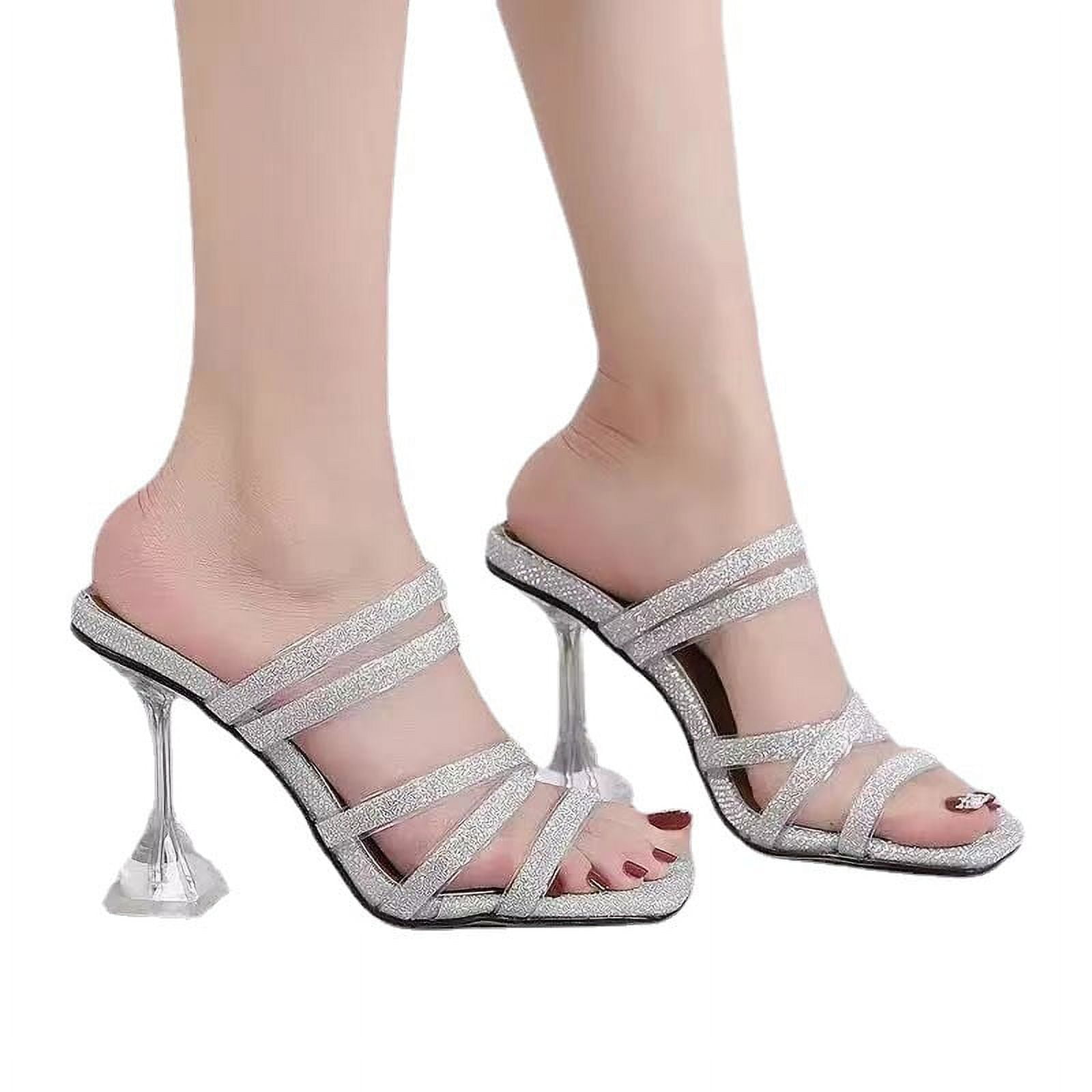 New Women's Shoes Db Dk Fashion Rhinestone Silver High Heels Size-10 | eBay