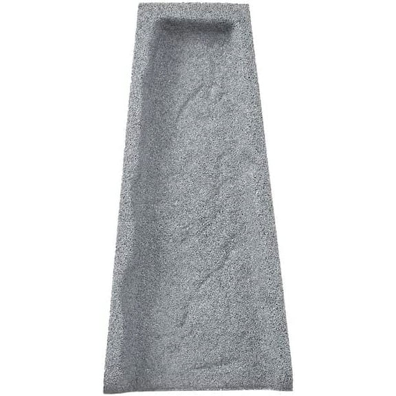 ZCXP Premium Rubber Downspout Splash Block, Stone Textured Rain Guard, Recycled Rubber Drain Extender for Foundation Protection, Gray
