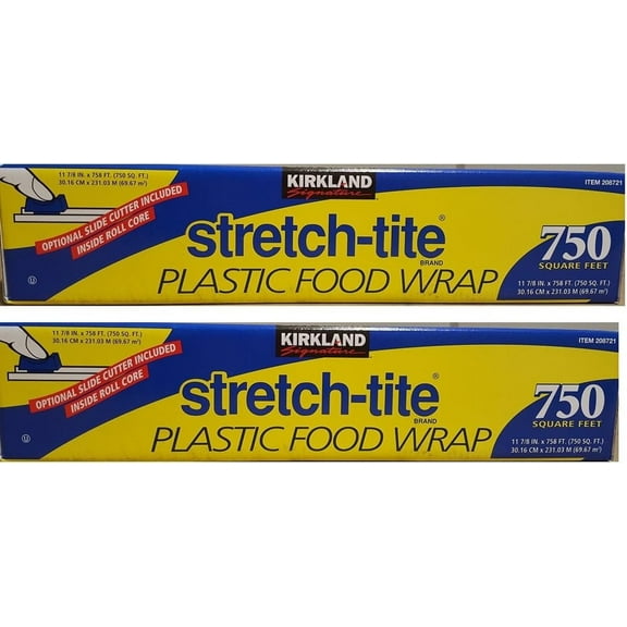 ZJHP Signature Stretch Tite Plastic Food Wrap PMYknx, 2 Packs (750 Sq ft Food Wrap)