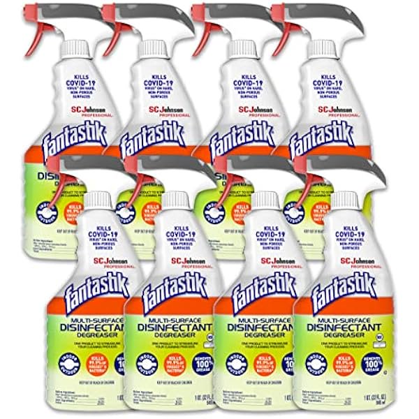 ZJINJIN, Fantastik MultiSurface Cleaner & Disinfectant Spray Bottle