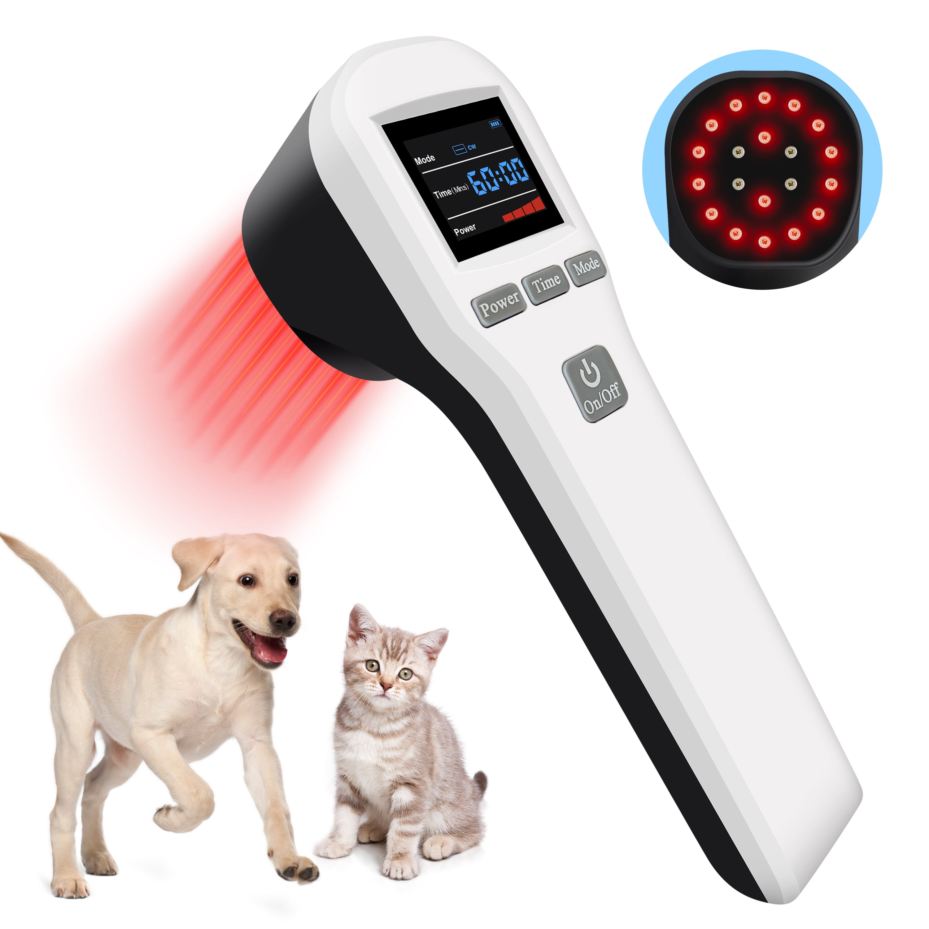 ZJKC Red Light Therapy Device High Power Cold Light Treatment for Neck and Back Pain in People and Pets