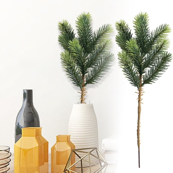 ZJNGJC 36cm Pine Sprig - Versatile Decor for Vases, Wreaths & Holiday Home Styling Black