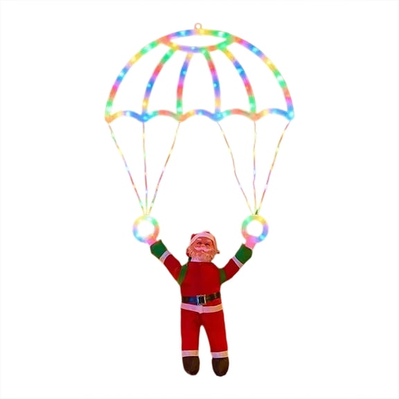 ZJNGJC Christmas Santa Claus Parachute Light - 11.02FT Hanging Christmas Santa Inflatables Decorations, Outside Inside for Window, Garden, Home, Porch B