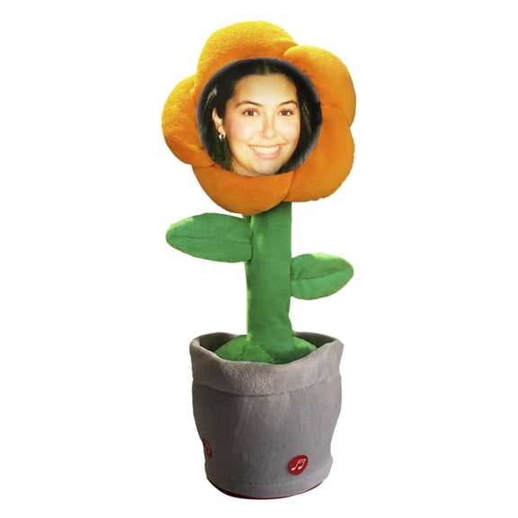 ZJNGJC Custom Dancing Talking Sunflower Mimicks Records 50 Songs Funny What You Say Sings For Birthday Festival Valentine Day Toy Orange