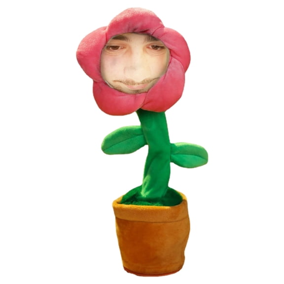 ZJNGJC Custom Dancing Talking Sunflower Mimicks Records Fifty Songs Funny For Birthday Festival Valentine Day Interactive Toy Pink