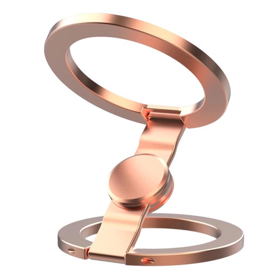 ZJNGJC Double-Sided Fidget Spinner Stand, 360Â° Foldable Phone Grip Holder with Dual Rings, Compatible Kickstand for 12-17, Samsung Desk Car Gym Travel, Gold