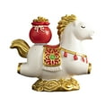 thumbnail image 1 of ZJNGJC Feng Shui Chinese Zodiac Year of The Horse Statue, Money Attracting Wealth Home Decor Ornament, Fortune Horse with Gold Ingot & Gourd, Office Desktop Decoration B, 1 of 4