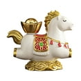 thumbnail image 1 of ZJNGJC Feng Shui Chinese Zodiac Year of The Horse Statue, Money Attracting Wealth Home Decor Ornament, Fortune Horse with Gold Ingot & Gourd, Office Desktop Decoration A, 1 of 4