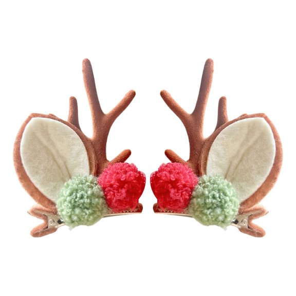 ZJNGJC Festive Reindeer Christmas Hair Clip Adorable Girls Holiday Party Hair Accessory D