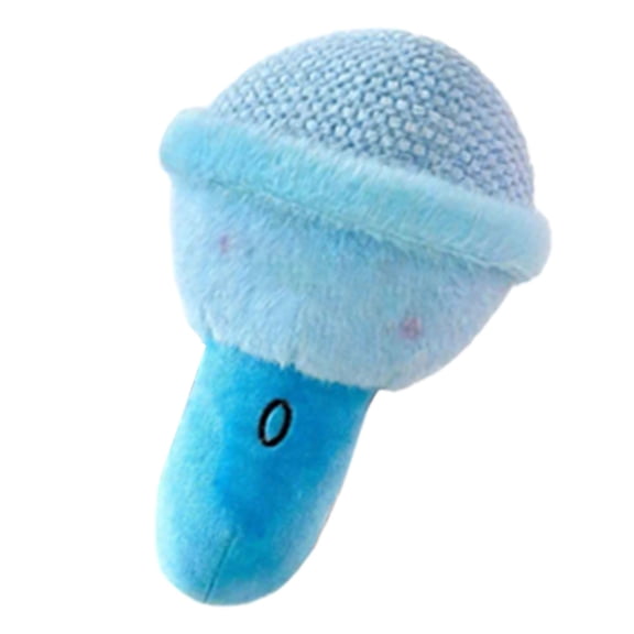 ZJNGJC Form Des Mikrofons Puppet 24cm Stuffed Animal Cute Soft Toy For Girls Musician Blue