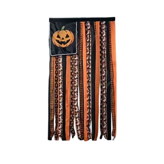 ZJNGJC Halloween Banner Festive Outdoor Indoor Seasonal With Scary Style Polyester Yard Home Party Sign Celebration Orange