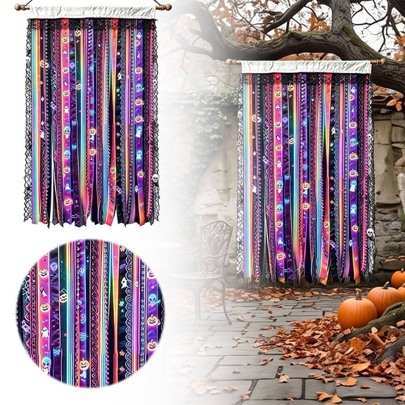 ZJNGJC Halloween Bunting Banner Bat Pumpkin Indoor Outdoor Party Home Wall Hanging Fall Decorative Triangle Flag for Garden Porch Ceiling Yard Celebration Purple
