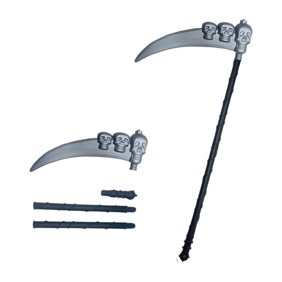 ZJNGJC Halloween Party Grim Scythe Three Heads Theme Prop Toy for Event Celebration A
