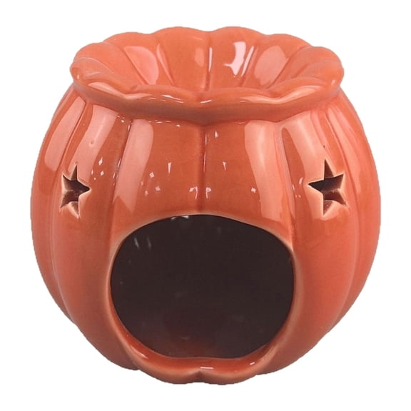 ZJNGJC Halloween Pumpkin Scented Desktop Diffuser Ornament For Seasonal Cozy Ceramic Warmer Aroma Oil Burner Home Living Room Bedroom Outdoor Party Orange