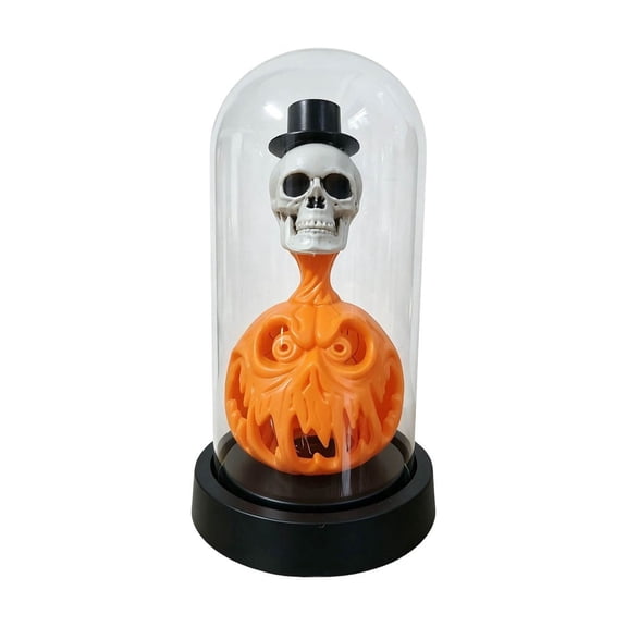 ZJNGJC Halloween Skeleton Night Light Decorative Figurine For Seasonal Home Massively Bright LED Lamp Parties And Nighttime Ambience Glowing Pumpkin Ornament Room Orange