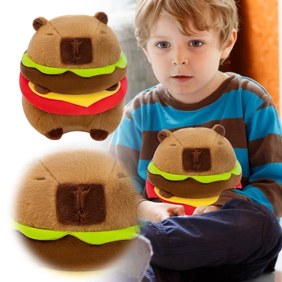 ZJNGJC Hamburger Doll Toy Soft Stuffed Animal Cute for Girls Kids Orange