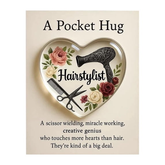 ZJNGJC A Heartfelt Pocket Hug of Appreciation for Hairstylists and Hairdressers Thoughtful Encouragement Idea to Show Gratitude and Support in Their Craft A