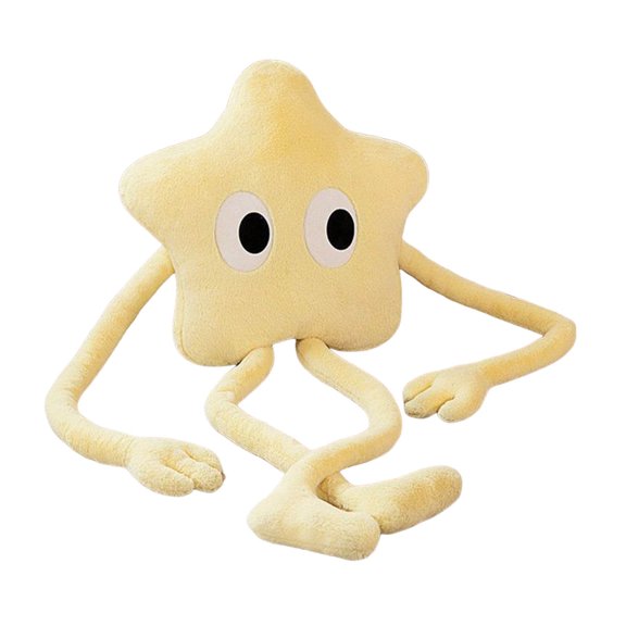 ZJNGJC Large Star Throw Pillow Long Legs Stuffed Toy For Kids Soft Hugging Friend Cute Stuffed Animals Soft Plushies, Star Throw Pillow Plush Toys Gift Yellow