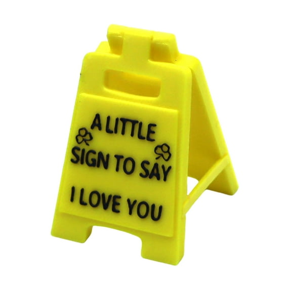 ZJNGJC Mini Sign Valentine's Decoration Anniversary Present - Romantic I Love You Sign - Fun Boyfriend - Cute Birthday, Christmas, Wedding Gift for Girlfriend, Wife, Fiancee Yellow