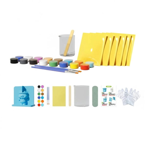 ZJNGJC Plaster Craft Kit for Kids – All-Inclusive Set with Silicone Molds & Vibrant Paints, Educational Toy to Boost Fine Motor Skills, Great Gift for Birthdays & Holidays, Bear