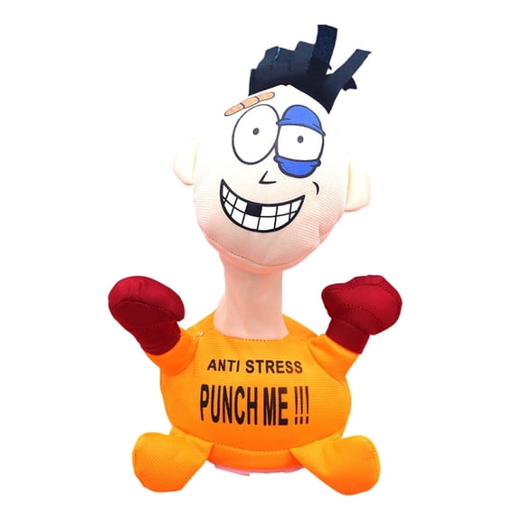 ZJNGJC Punch Me Fabric Doll Soft Plush Toy Stress Relief Toy After Beaten - Ideal for Relieving Stress, Anger And Prank, Yellow